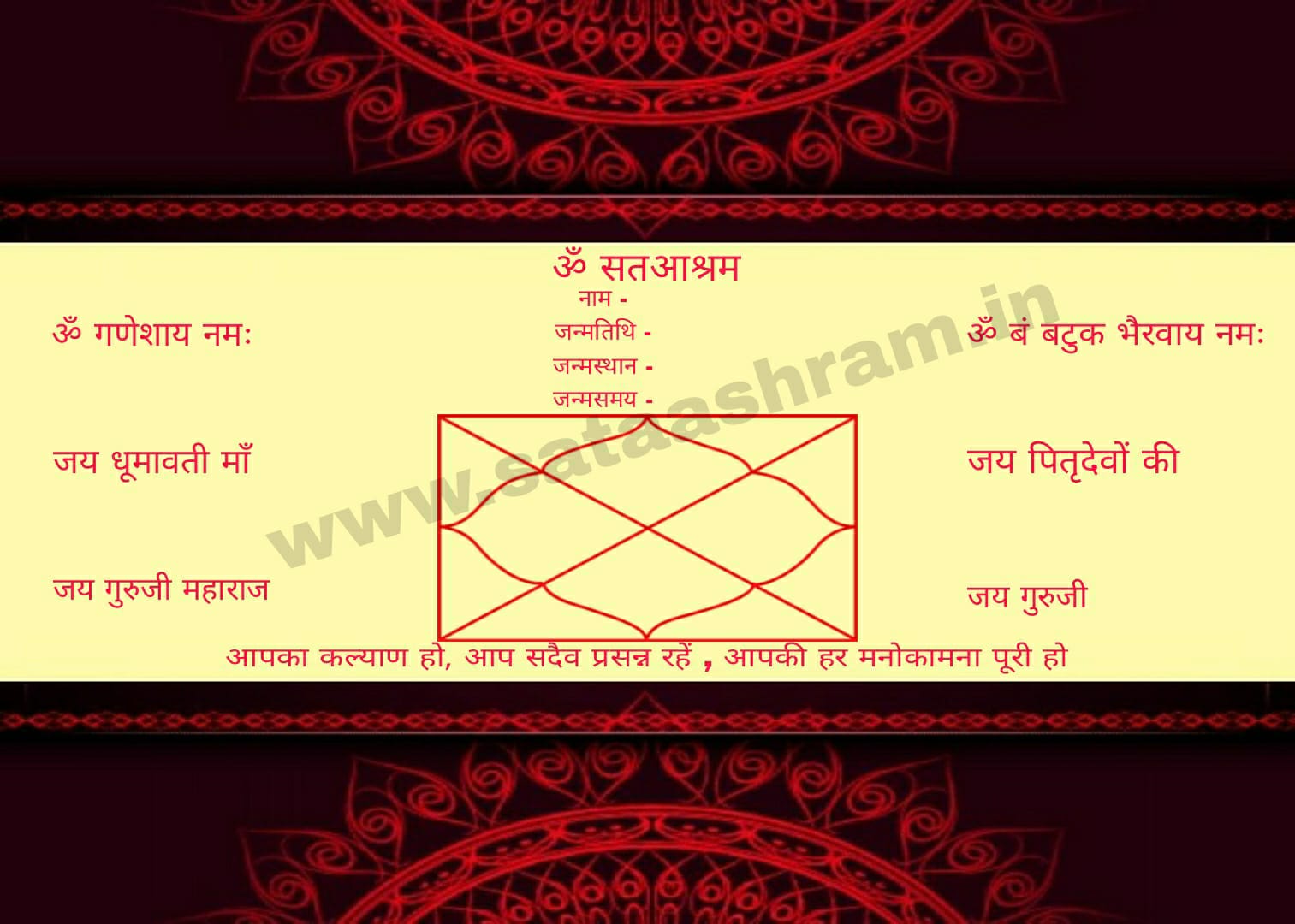 Satpatri is the hundred percent exact past,present and future prediction of devotee in hard and soft copy. Satpatri is made through calculations by complex mathematical formulation like probability , Fourier series, Laplace, differential equation of second order and integration.